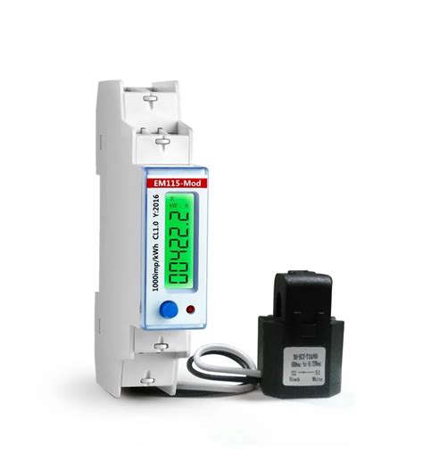 SINGLE PHASE Single-phase energy meter, 230VAC 50Hz Direct measurement up to 32A Display of active power, voltage and current Modbus RTU interface to query the data Reactive. . Single phase power meter modbus